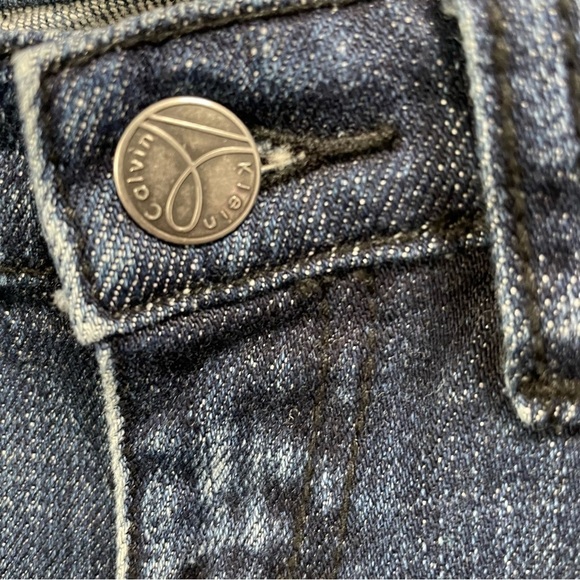 𝅺[26/32] Vintage Calvin Klein Bootcut Dark Wash Low-Rise Denim Jean Women’s - Picture 5 of 14
